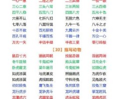 一到十的成语(数字一到十的成语)